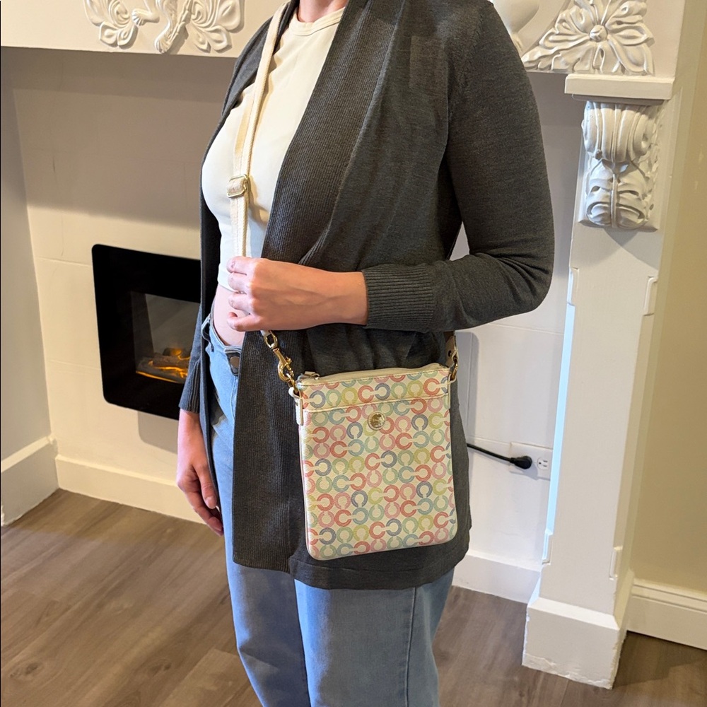 Coach Waverly Crossbody Bag in Op Art Signature Canvas